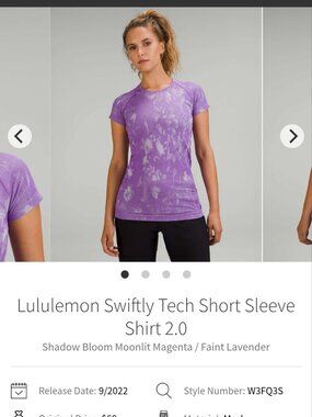 EUC Lululemon Swiftly Tech Short Sleeve Shirt 2.0 Size 8